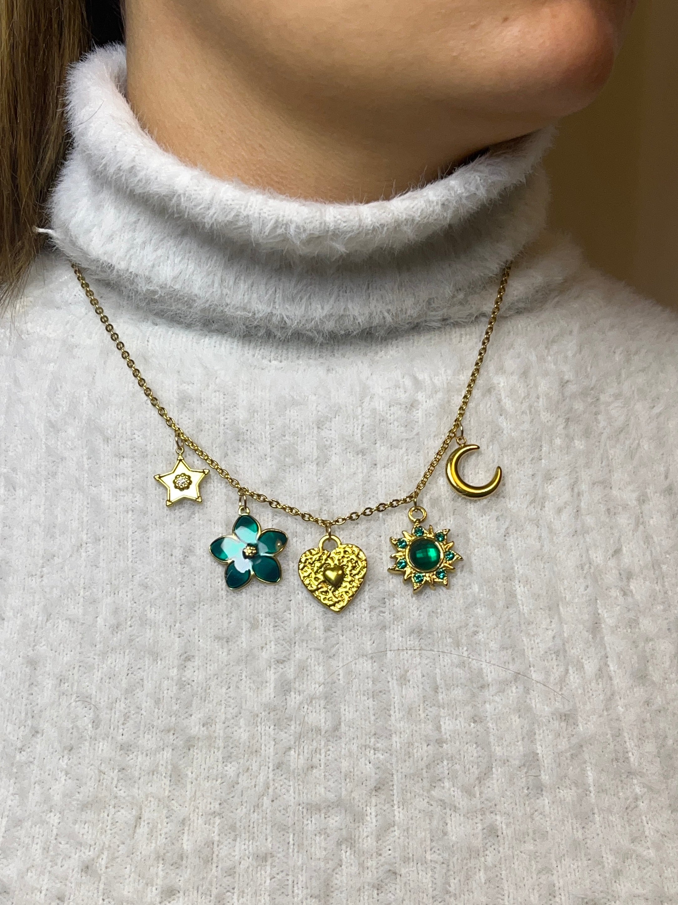 Collier Vert Emeraude
