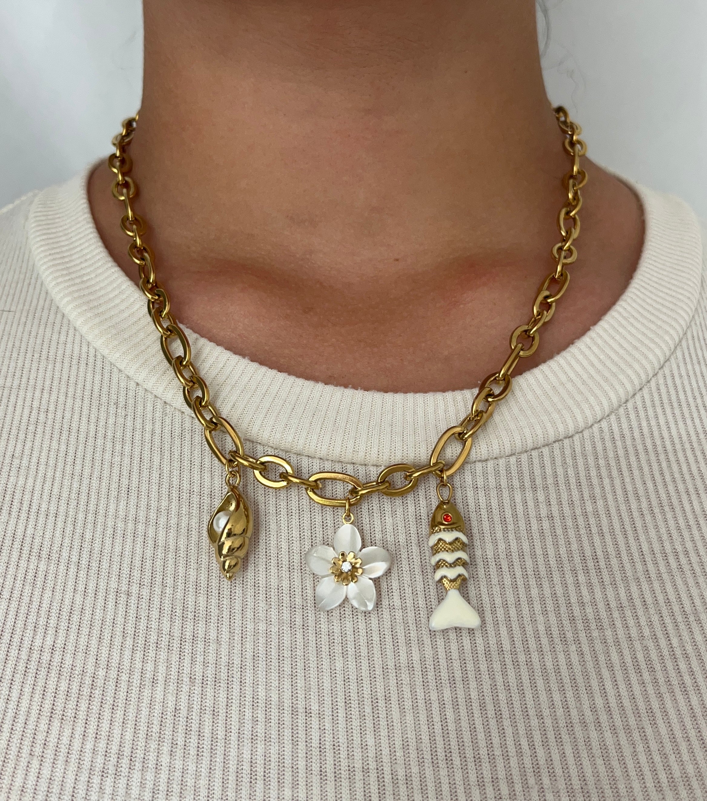 Collier Nacre d'océan